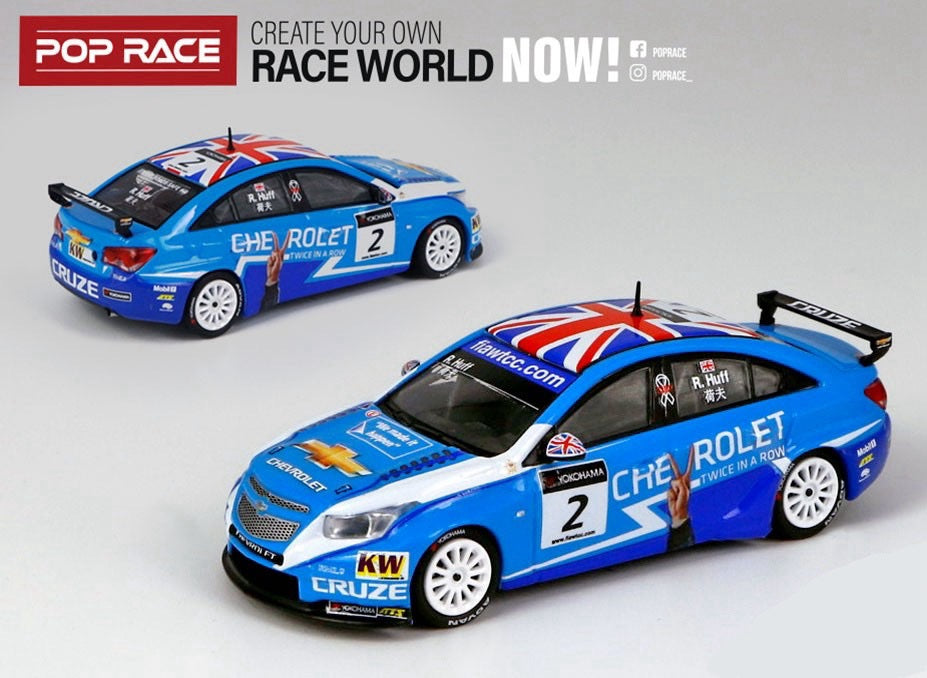 1:64 POP RACE PR64-CRUZE-11MWTCC02 CHEVROLET CRUZE WTCC #2 FIA WTCC 2011 ROB HUFF