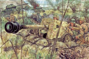 Available to Order – WWII German PAK40 at Gun w/Servants 1:72 Italeri Plastic Kits Model (ITA 6096)