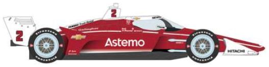 NTT Indycar #2 Josef Newgarden Team Penske 'Astemo' (Road Course) Red/White 2025 1:18 – diecast model