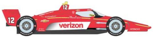 NTT Indycar #12 Will Power Team Penske 'Verizon' Road Course Red/White 2025 1:64 – diecast model