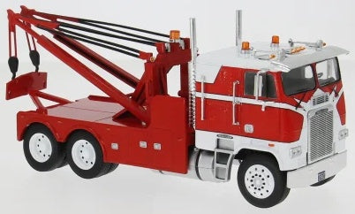 Available To Order – Freightliner FLA Tow Truck Red/White 1987 1:43 IXO America Model (IXA U43TTR002)