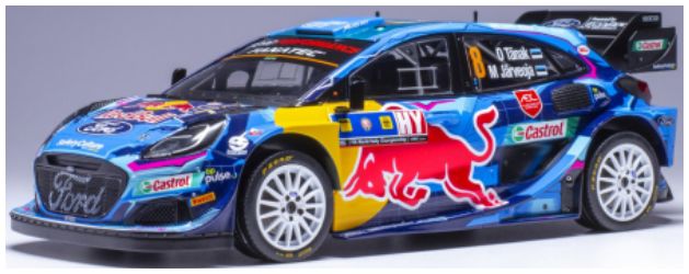 Available To Order – Ford Puma Rally 1 #8 WRC Central European Rally 2023 O.Tanak/M.Jarveoja 1:18 IXO Model (IXO 18RMC187)