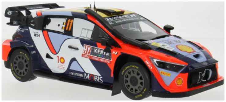 Available To Order – Hyundai i20 N Rally1 WRC Safari Rallye Kenya 2024 #11 T.Neuville/M.Wydaeghe 1:18 IXO Model (IXO 18RMC208)