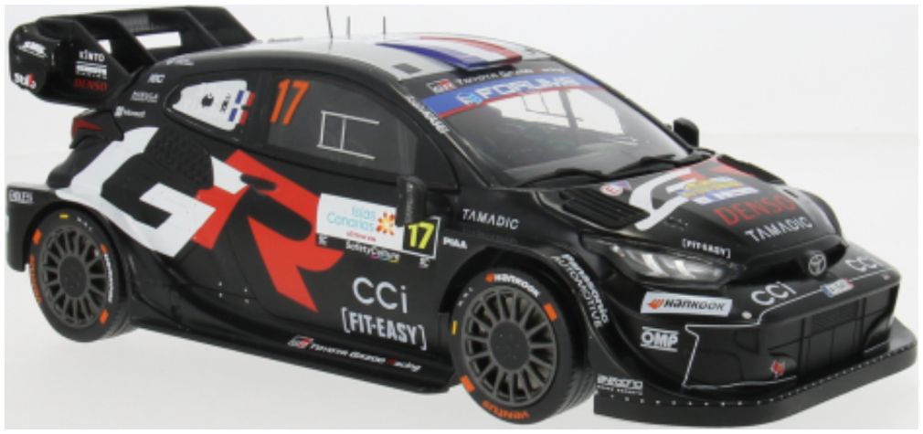 Available to Order – Toyota GR Yaris Rally1 Rally Islas Canaris 2025 #17 S.Ogier/V.Landais 1:18 (IXO 18RMC249B)