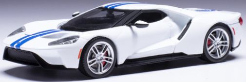 Available To Order – Ford GT 2017 - White w.Blue Stripes 1:43 IXO Model (IXO CLC536)