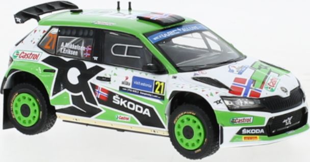 Available To Order – Skoda Fabia Rally2 EVO #21 Rallye WM Rallye Estland 2022 A.Mikkelsen/T.Eriksen 1:43 IXO Model (IXO RAM862)