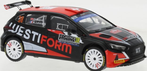 Available To Order – Hyundai i20 N #38 WRC2 Rally Monte Carlo 2023 O.Burri/A.Levratti 1:43 IXO Model (IXO RAM891)