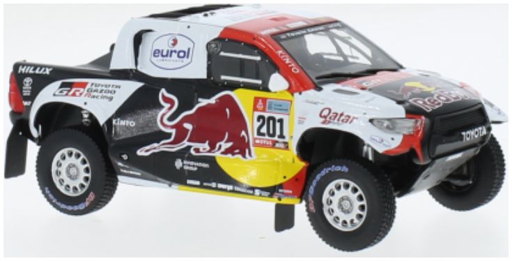 Available To Order – Toyota GR DKR Hilux T1 #201 Rally Dakar N.Al-Attiyah/M.Baumel 1:43 IXO Model (IXO RAM927)