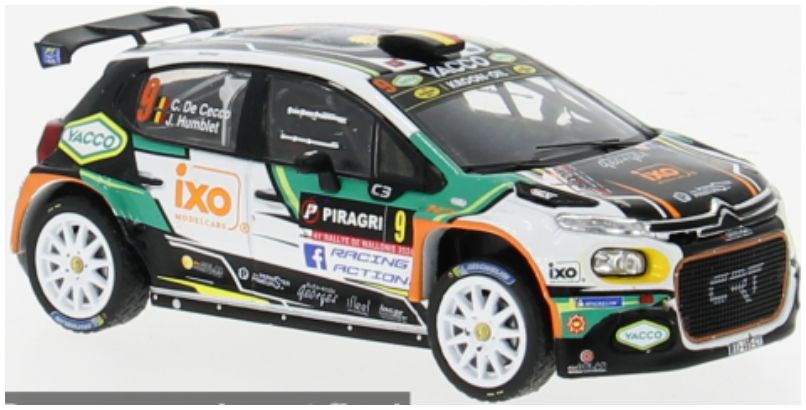 Available To Order – Citroen C3 Rally2 Rally WM Rallye Wallonien 2024 #9 1:43 IXO Model (IXO RAM942)