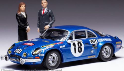 Available To Order – Alpine Renault 1800 S #18 Monte Carlo 1973 Winner Serie 1 w/Figures Andruet/Petit 1:43 IXO Model (IXO SPRM001-73)