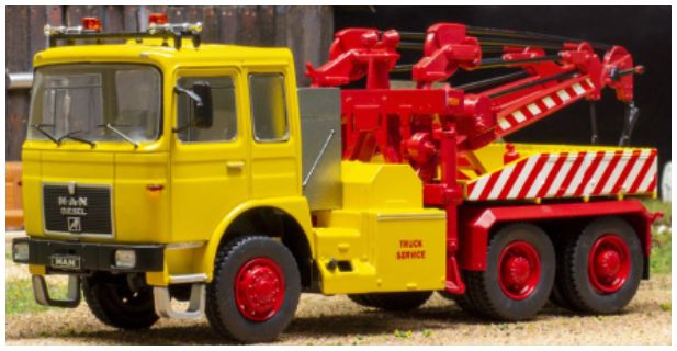 Available To Order – MAN F 8 26.281 Yellow Recovery Vehicle 1:43 IXO Model (IXO TRU043A)