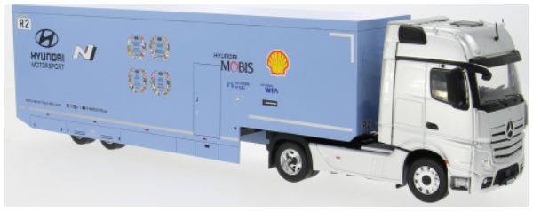 Available To Order – Mercedes Actros (MP4) 2024 Hyundai Motorsport 1:43 IXO Model (IXO TTR036)
