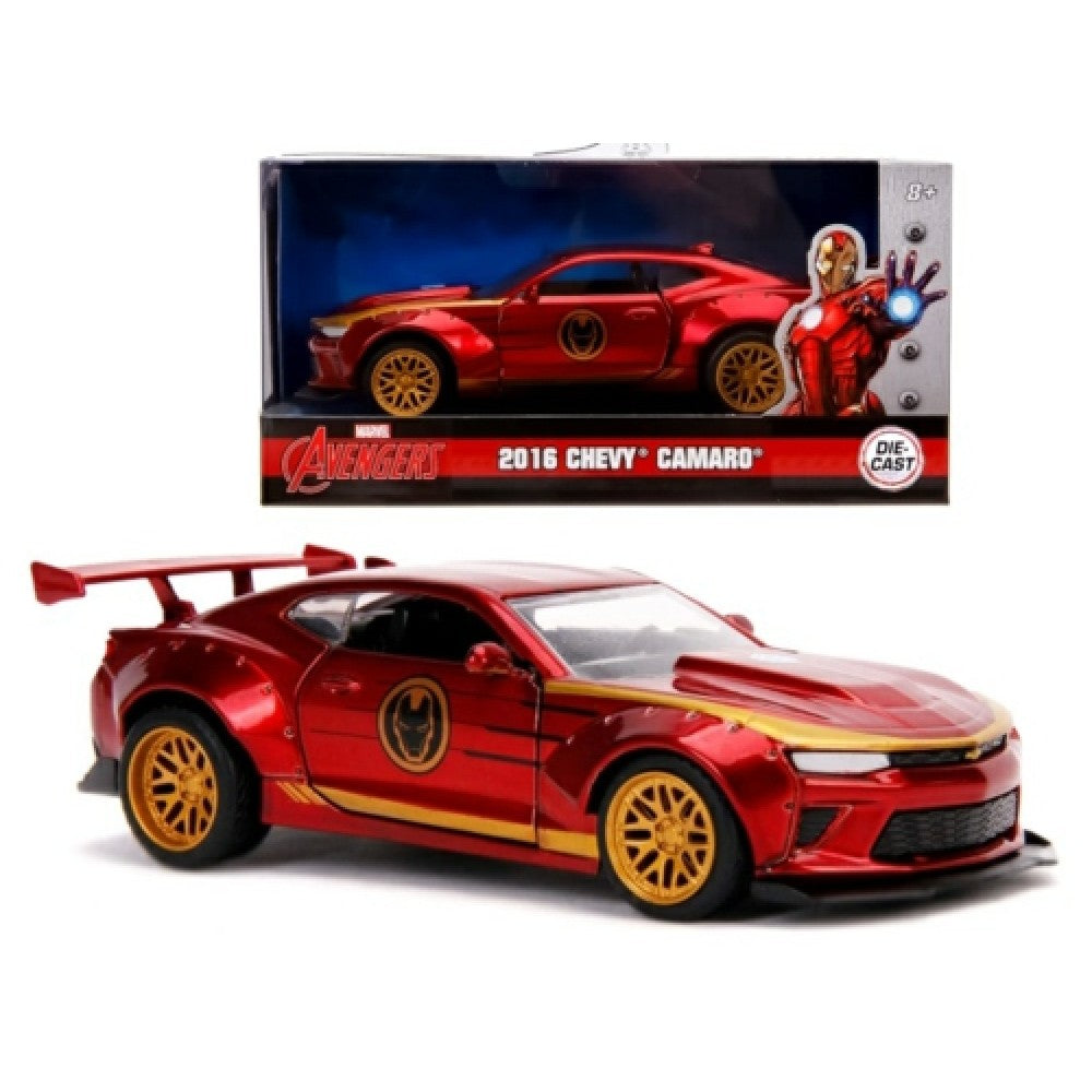 THIS ITEM IS AVAILABLE TO ORDER - 1:32 JADA JAD30298 IRON MAN 2016 CHEVROLET CAMARO MARVEL AVENGERS