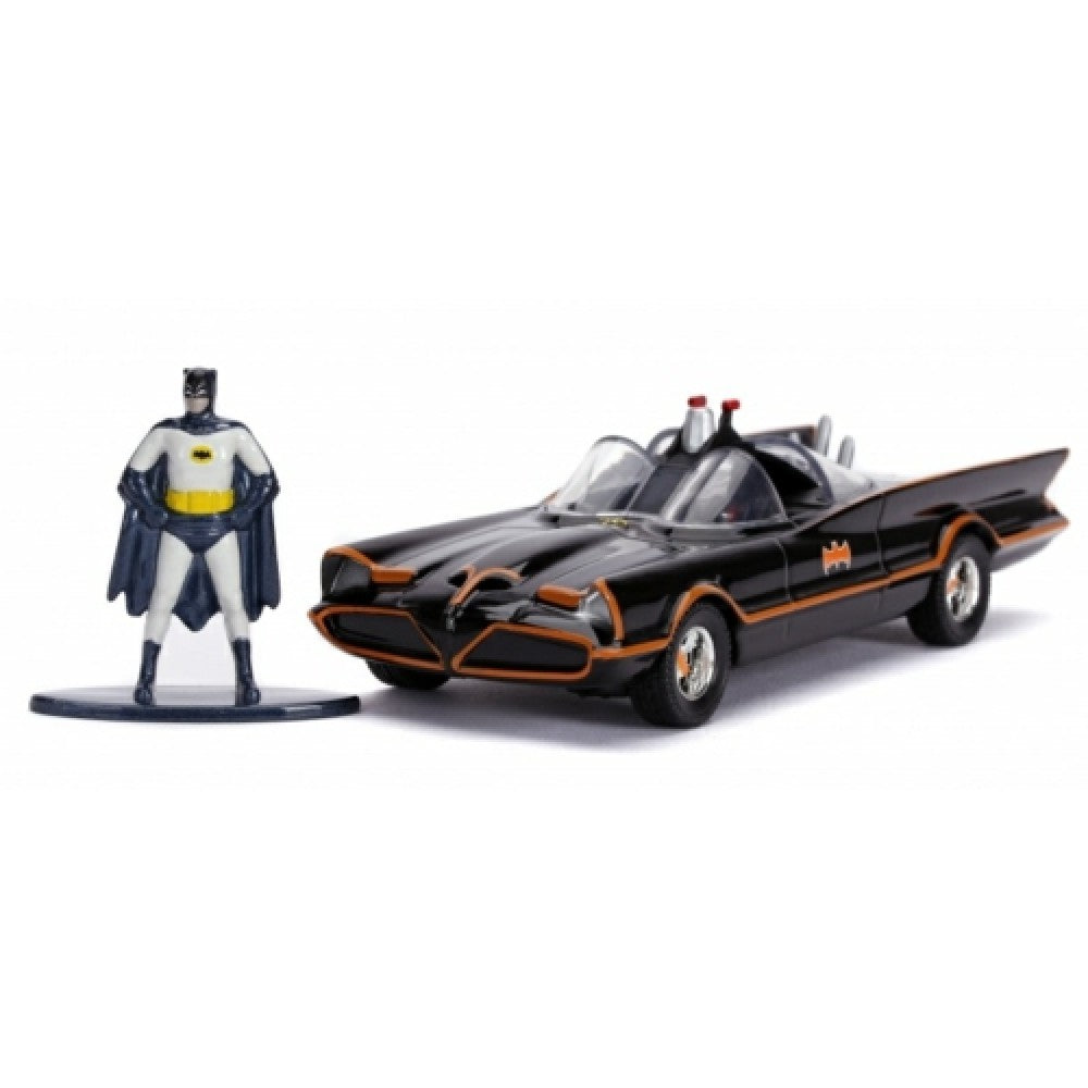 THIS ITEM IS AVAILABLE TO ORDER - 1:32 JADA JAD31703 CLASSIC 1966 BATMAN BATMOBILE WITH BATMAN FIGURE DC COMICS