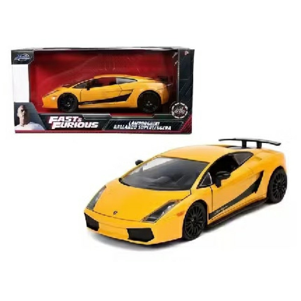 THIS ITEM IS AVAILABLE TO ORDER - 1:24 JADA JAD32609 LAMBORGHINI GALLARDO SUPERLEGGERA YELLOW FAST AND FURIOUS