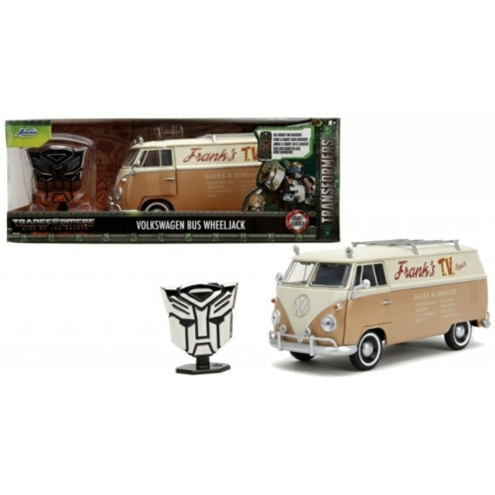 THIS ITEM IS AVAILABLE TO ORDER - 1:24 JADA JAD34264 TRANSFORMERS RISE OF THE BEASTS WHEELJACK 1962 VW BUS WITH BADGE