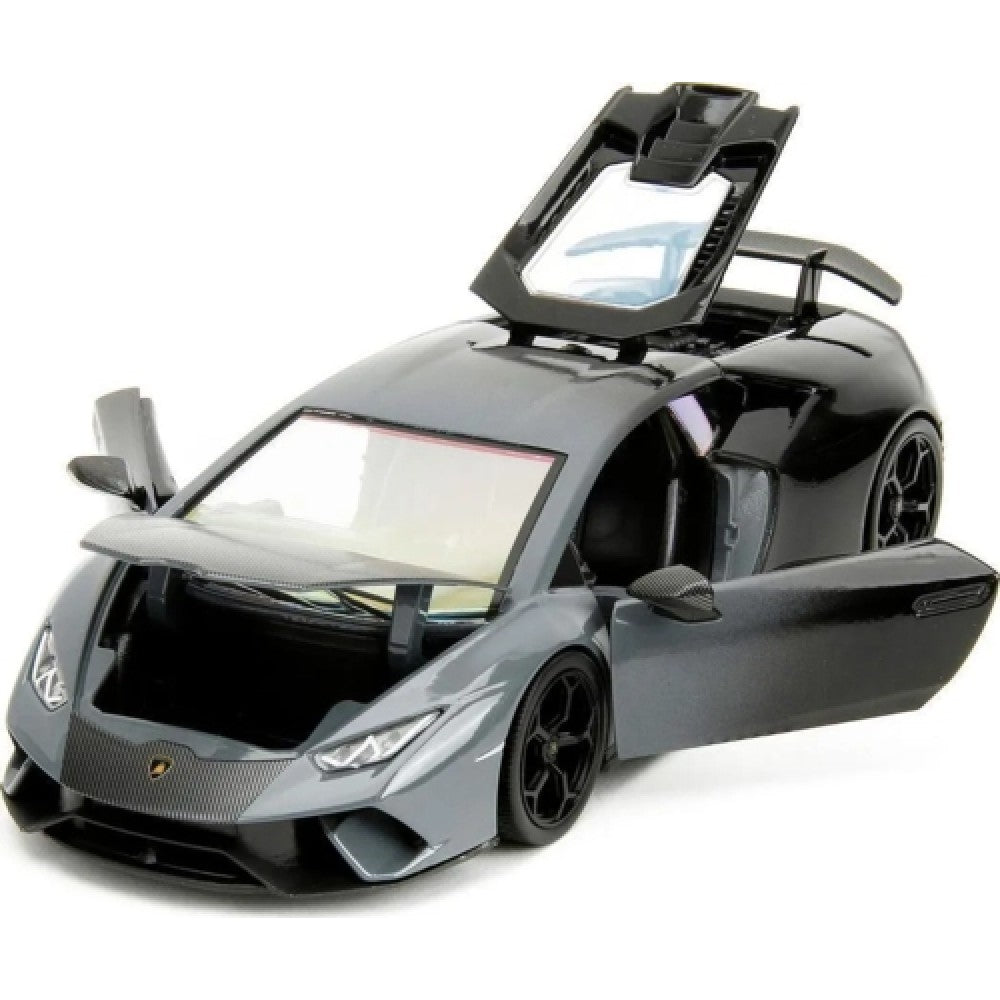 Available to Order – Pink Slips 2017 Lamborghini Huracan Gray Black 1:24 Jada Model (JAD34895)