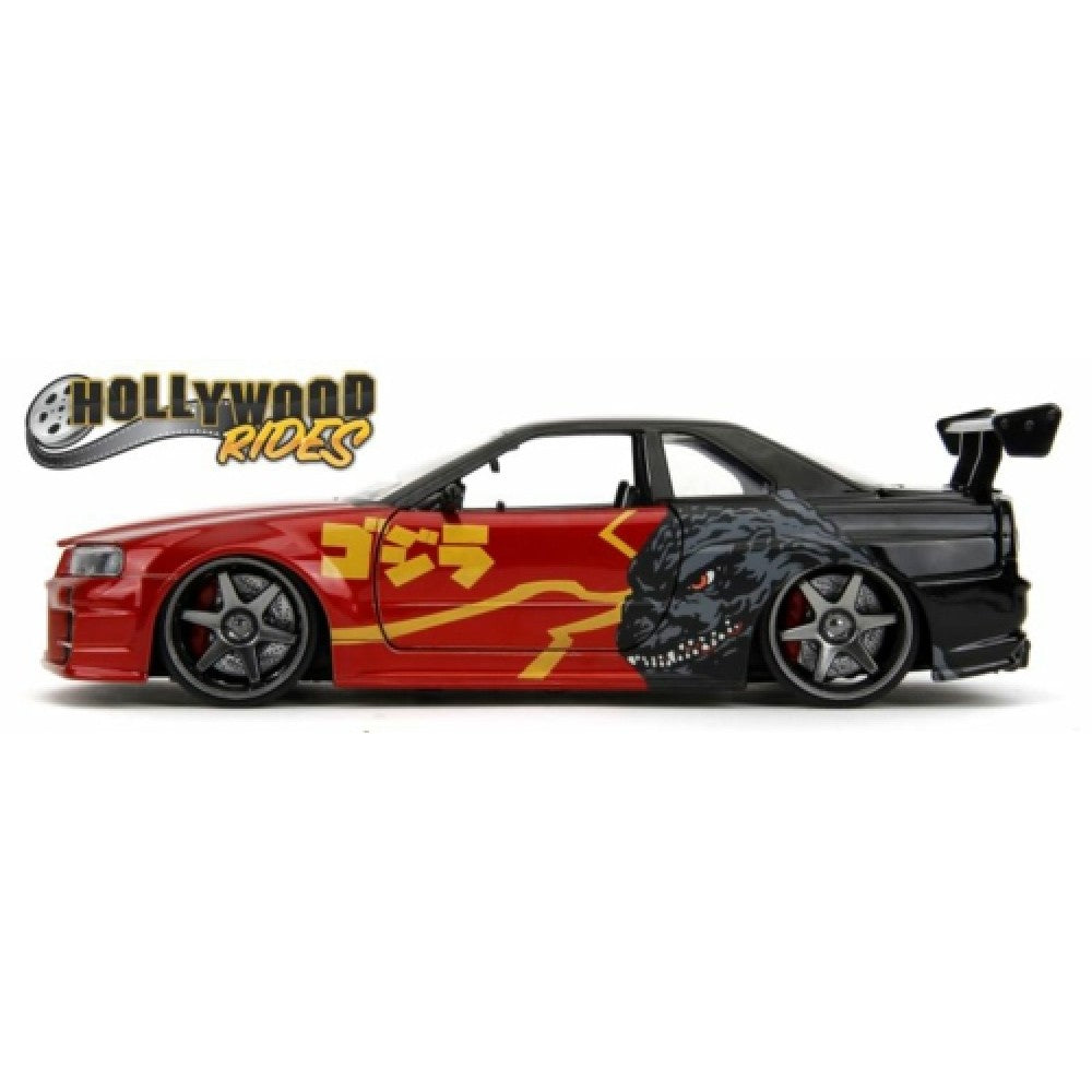 Available to Order – Hollywood Rides - Nissan Skyline GT-R R34 2002 - Godzilla 1:24 Jada Model (JAD35133)