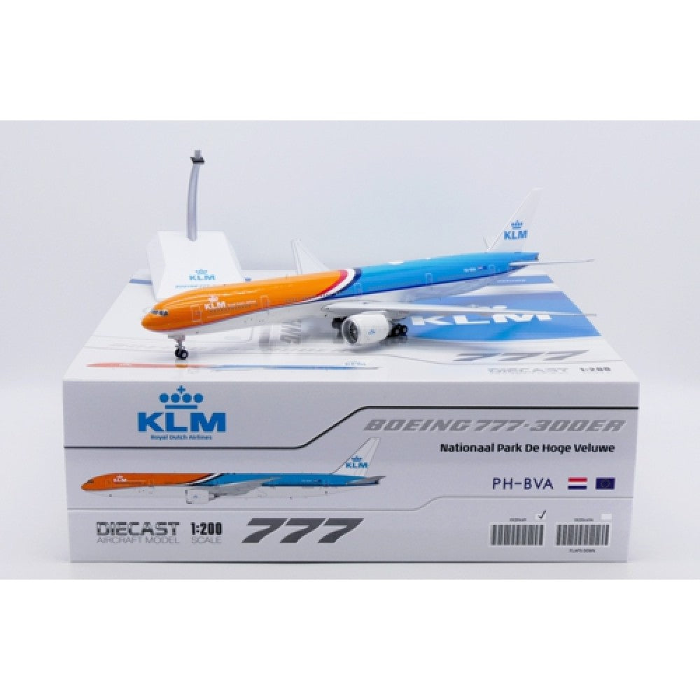 Available to Order – KLM Royal Dutch Airlines Boeing 777-300ER Orange Pride Reg: PH-BVA with Stand 1:200 Jc Wings Model (JC20449)