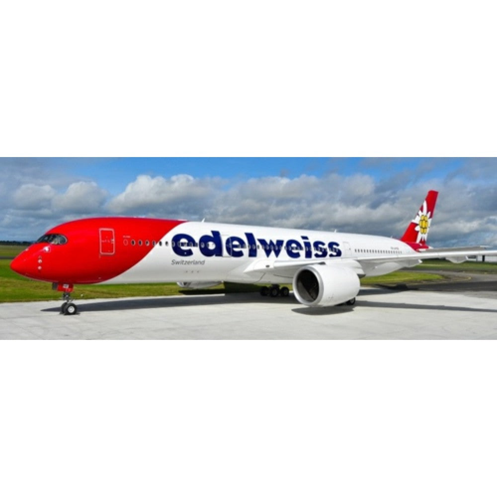 Available to Order – Edelweiss Air Airbus A350-900xwb Reg: HB-IHF with Stand 1:200 Jc Wings Model (JC20569)