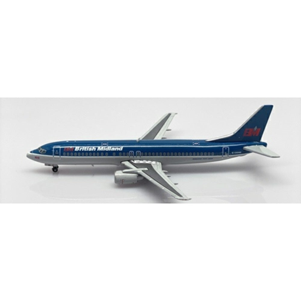 THIS ITEM IS AVAILABLE TO ORDER - 1:400 JC WINGS JC40059 BRITISH MIDLAND AIRWAYS BOEING 737-400 REG: G-OBME WITH ANTENNA