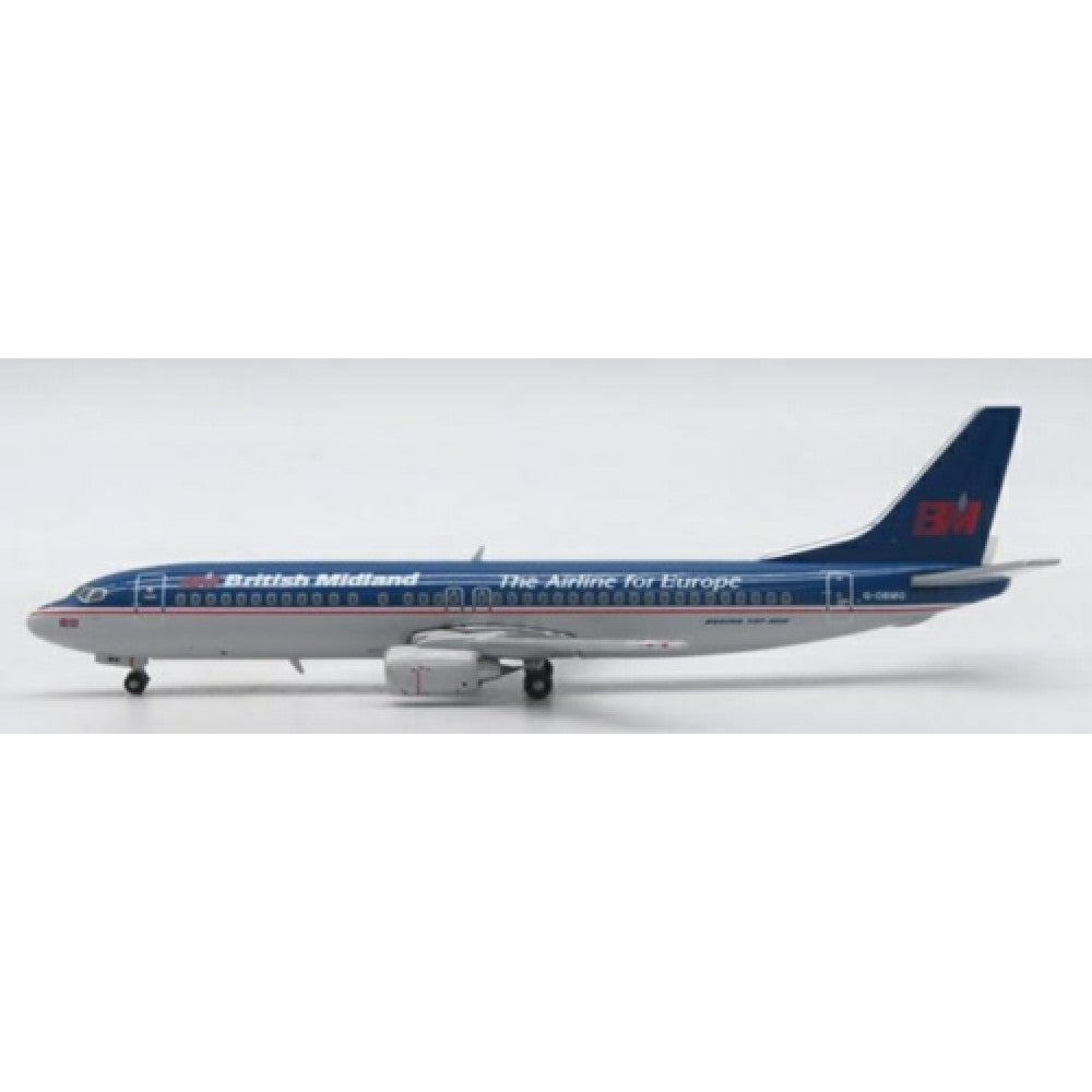 THIS ITEM IS AVAILABLE TO ORDER - 1:400 JC WINGS JC40060 BRITISH MIDLAND BOEING 737-400 THE AIRLINE FOR EUROPE REG: G-OBMG WITH ANTENNA