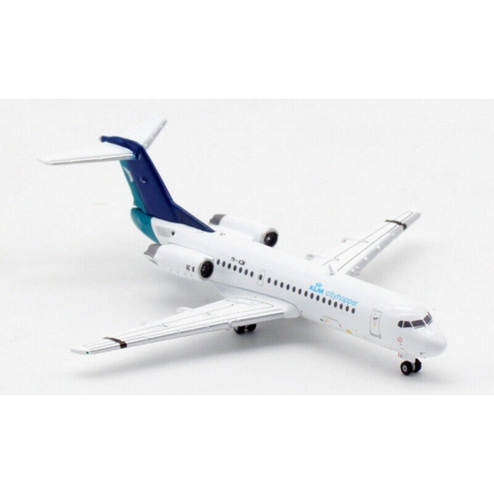 Available to Order – KLM Fokker 70 (silkair Hybrid Livery) Reg: PH-KZM with Antenna 1:400 Jc Wings Model (JCEW4F70003)