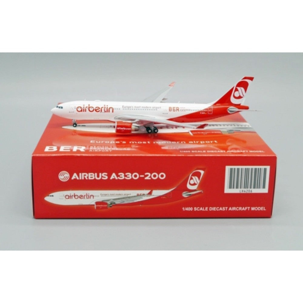 Available to Order – Air Berlin Airbus A330-200 Berlin Brandenburg Airport Reg: D-ALPI with Antenna 1:400 Jc Wings Model (JCLH4206)
