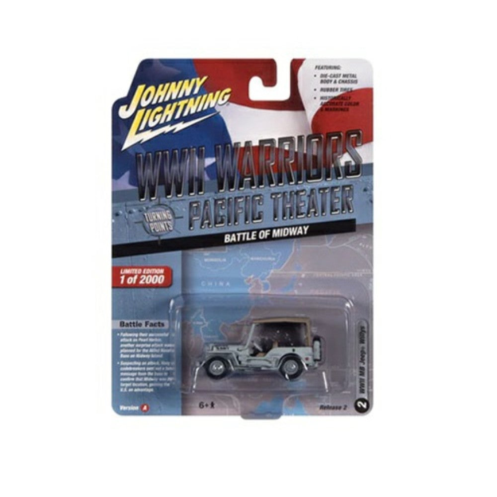 Available to Order – Ning Greatest Generation 2022 Release 2a Mb Willys Jeep Battle of Midway 1:64 Johnny Light Model (JLML008A-2)