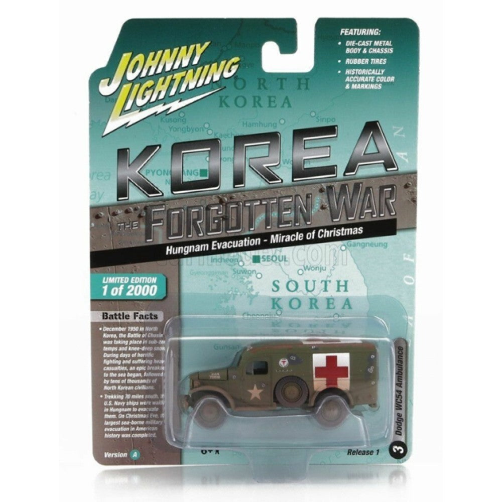 Available to Order – Wwii Wc54 Ambulance Hungnam Evacuation (miracle of Christmas) 1:64 Johnny Light Model (JLML009A-3)