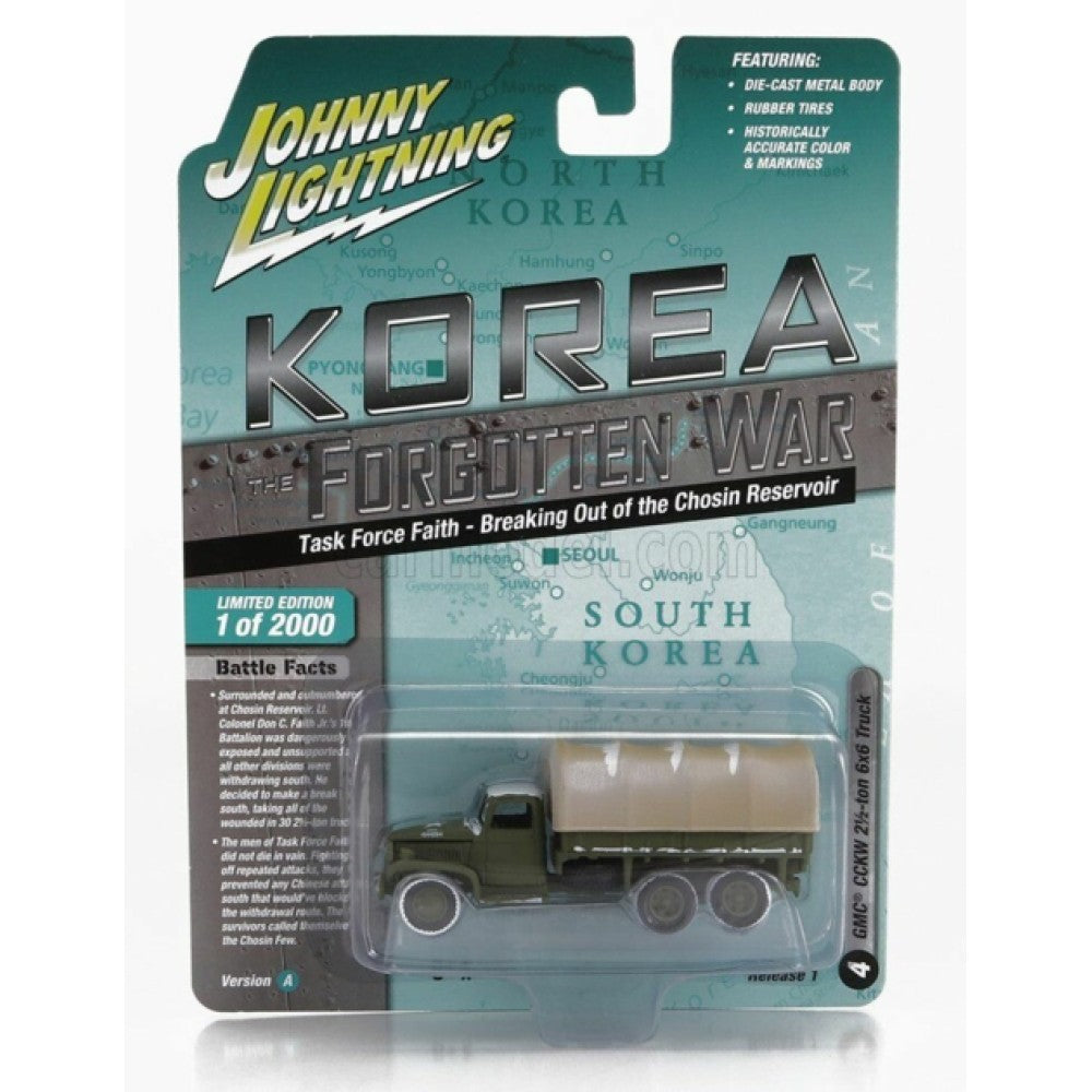 Available to Order – Wwii Gmc Cckw 6x6 Truck Task Force Faith Breaking Out of the Chosin Reservoir 1:64 Johnny Light Model (JLML009A-4)