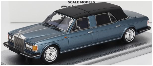 Available to Order – Rolls Royce Silver Spur Landaulette Blue Metallic Black Semi Convertible Closed 87 1:43 (KES 43049031)