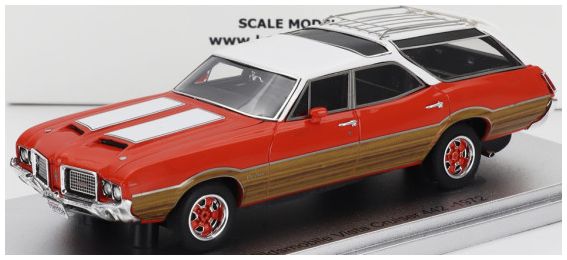 Available to Order – Oldsmobile Vista Cruiser 442 SW Red White Wood Station Wagon 1972 1:43 (KES 43054010)