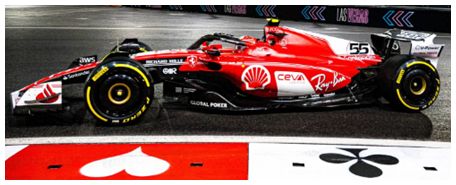 Available to Order – Scuderia Ferrari SF23 #55 Scuderia Ferrari Las Vegas GP 2023 Carlos Sainz 1:18 (LOO 18F1050)