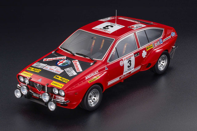 Available To Order – Alfa Romeo Alfetta GT GR.2 #3 Andruet Jouanny 3rd Tour de Corse 1975 1:18 (LUC 087B)