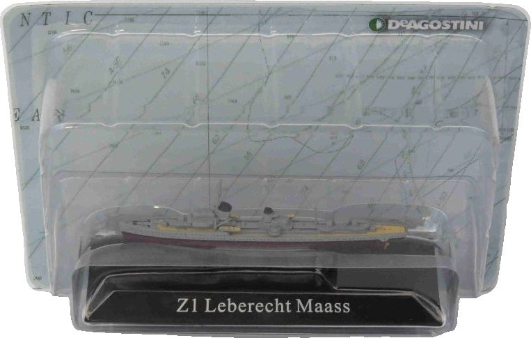 Type Z1 (Leberecht Maass) Destroyer, 1935 1:1250 – diecast model