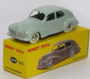 Peugeot 203 (Verde chiaro) (24R 533) Atlas reproduced 'Dinky' – diecast model