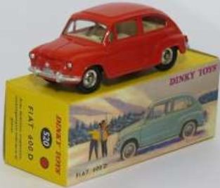 Fiat 600 D red (520) Atlas reproduced 'Dinky' – diecast model