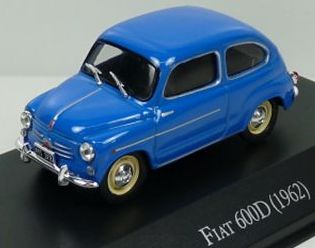 Fiat 600D (Fitito) Blue Unforgetable cars - Argentia 1:43 – diecast model
