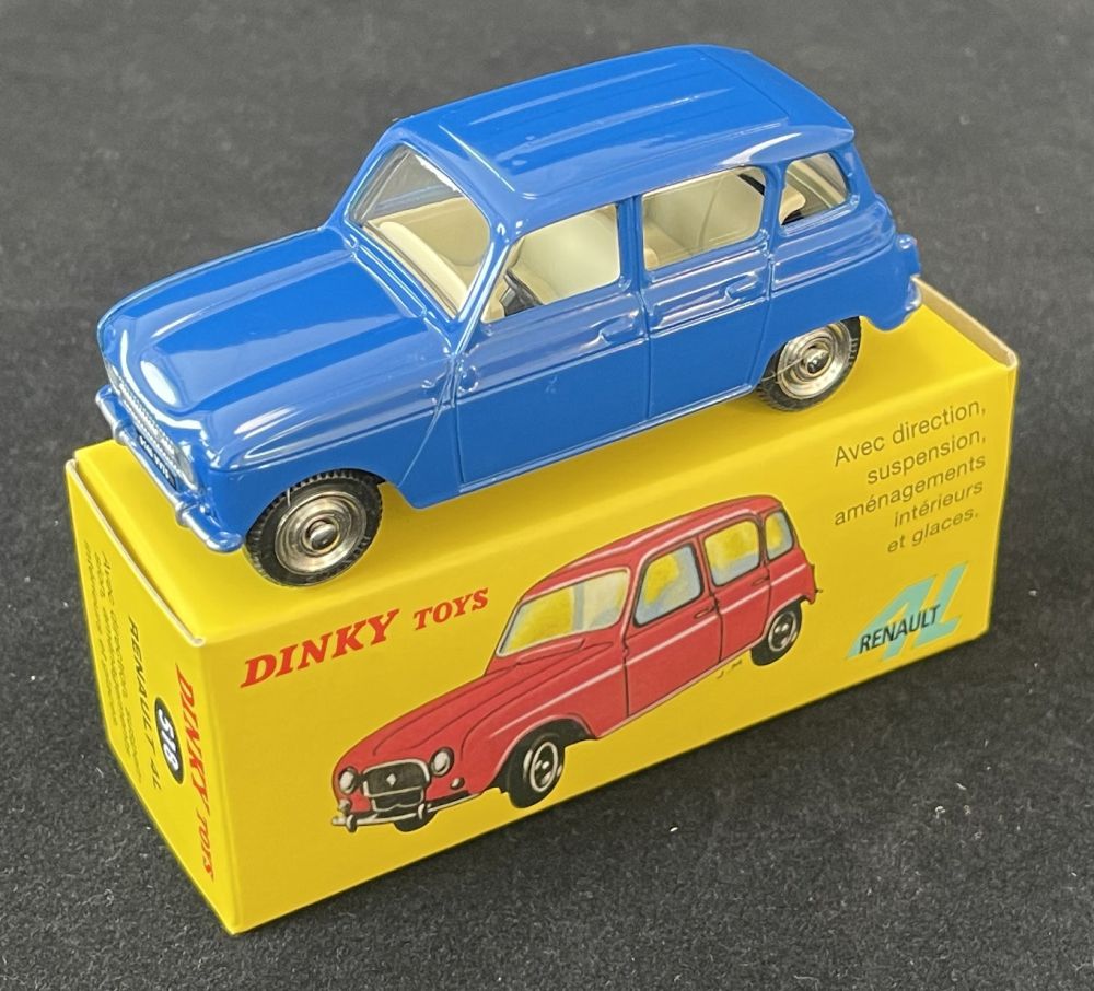 Renualt 4L - Blue (518) Atlas reproduced 'Dinky' – diecast model