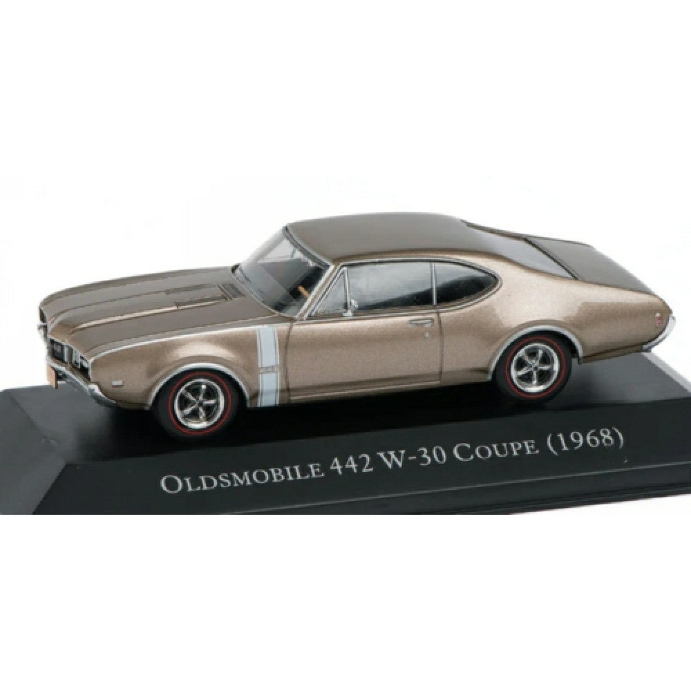 MAGPP32 - 1:43 Oldsmobile 442 W-30 Coupe 1968 Brown Mode - American Car Collection BASEMENT Model