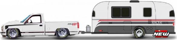 Available to Order – Chevrolet 454 SS Pick-Up 1993 + Camper Trailer 1:64 (MAI 11368-CHEVY02)