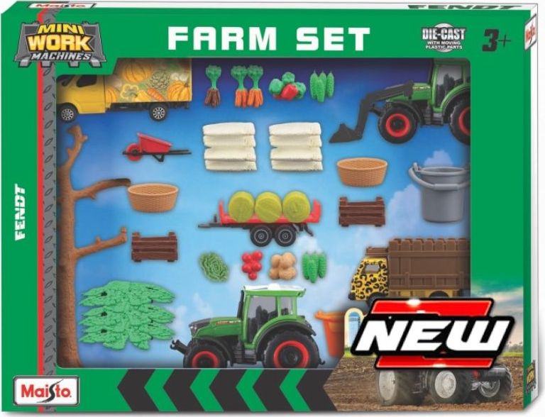 Available to Order – Fendt Mini Work Machines Super Farm Play Set 3" (MAI 12565F)