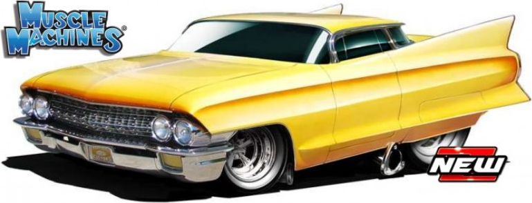 Available to Order – Cadillac Gene Winfield Maybellene 1961 Yellow 'Muscle Machines' 1:64 (MAI 15561)