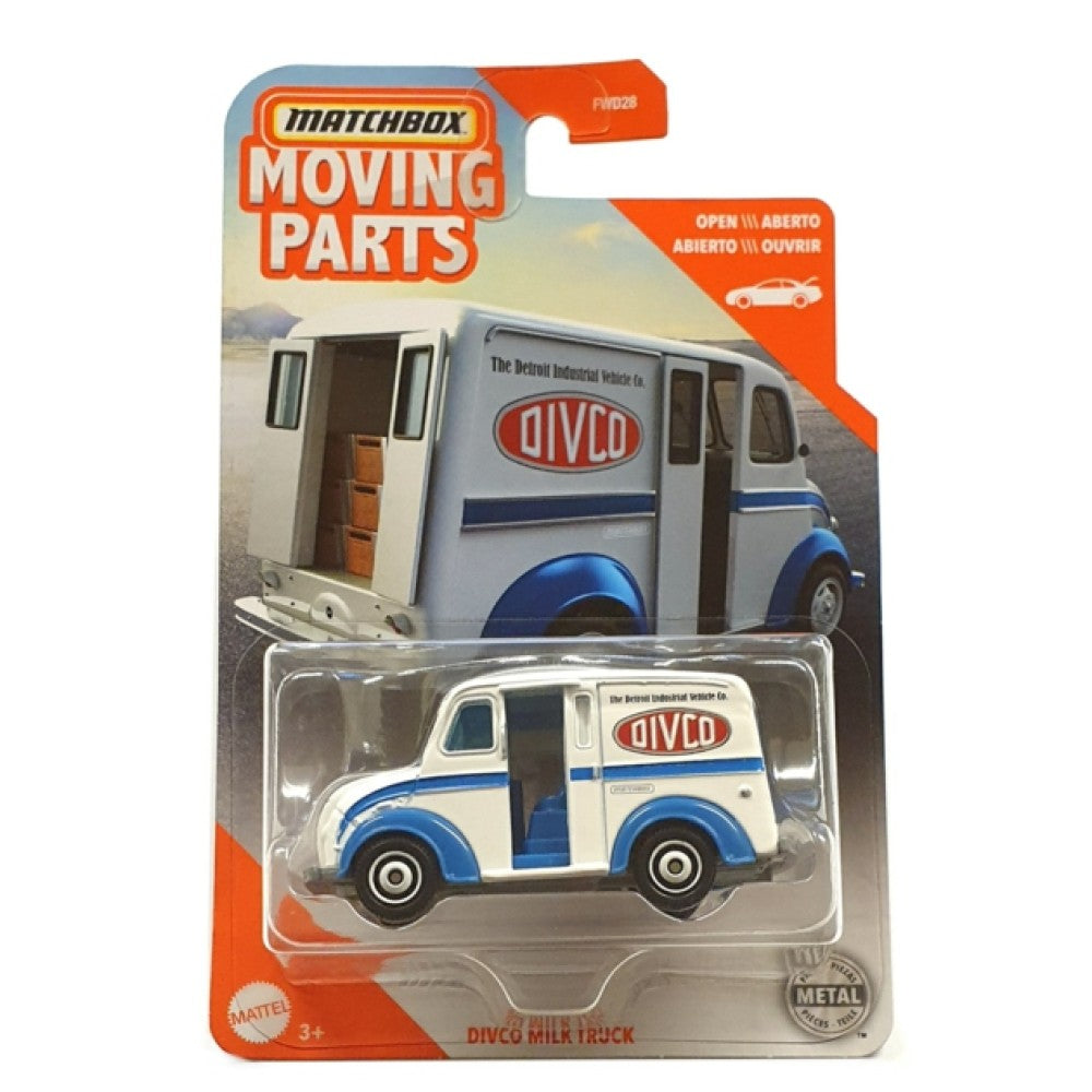 THIS ITEM IS AVAILABLE TO ORDER FROM OUR SUPPLIER - 1:64 MATCHBOX MATFWD28-GKP17 MOVING PARTS DIVCO MILK TRUCK