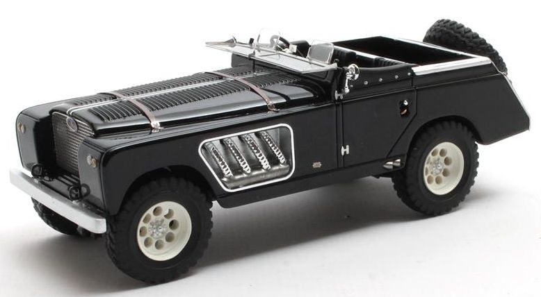 Available to Order – Landrover 109 Bell Aurens Longnose Black Open 1:43 Matrix Model (MAX 51208-012)