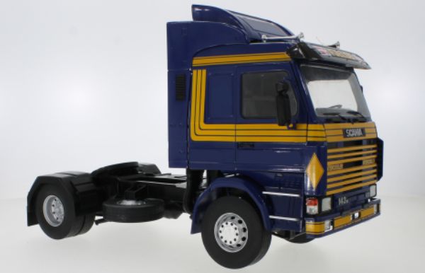 Available to Order – Scania 143 Topline Blue/Yellow ASG 1987 1:18 (MCG 18238)