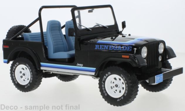 Available to Order – Jeep CJ-7 Renegade Black 1980 1:18 (MCG 18281)
