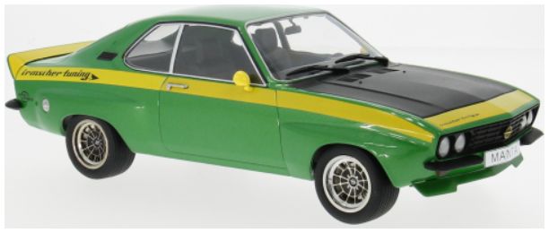 Available to Order – Opel Manta A Irmscher Green/Yellow 1974 1:18 (MCG 18425)