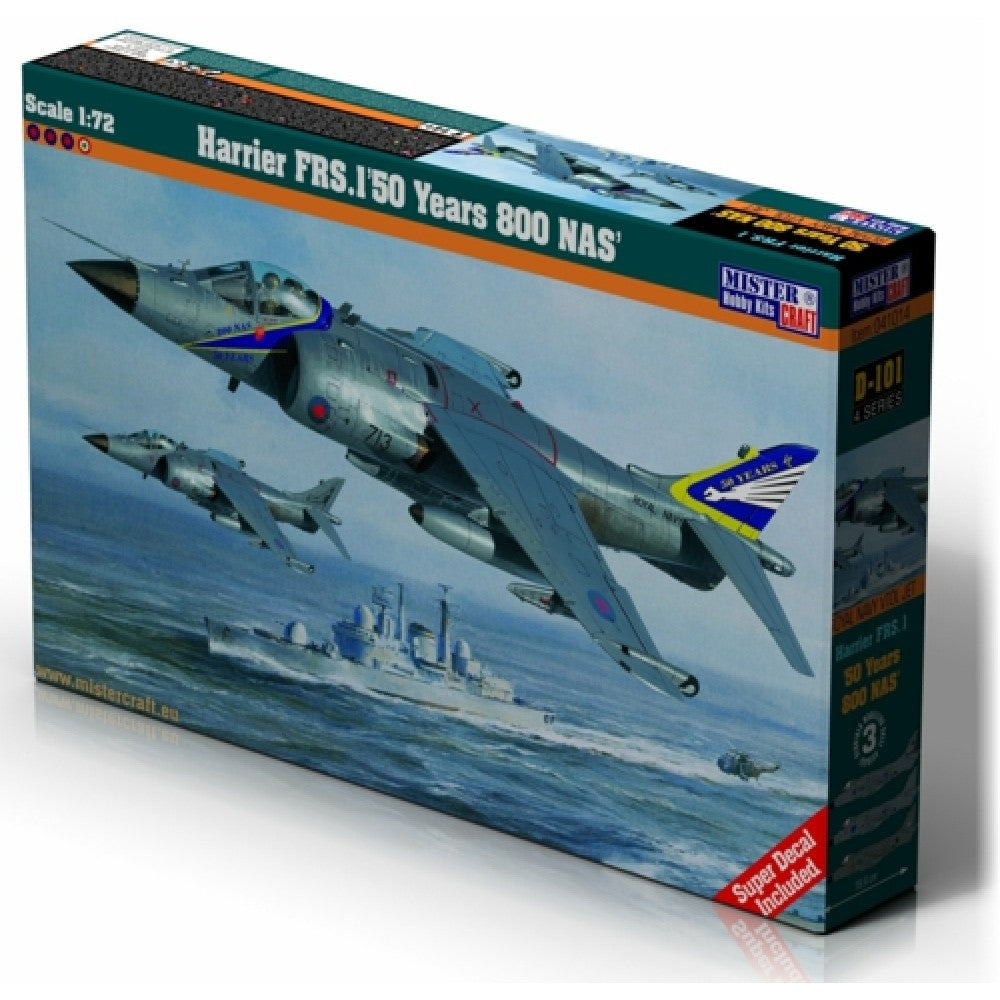 Available to Order – Harrier Frs.1 50 Years 800 NAS (Plastic Kit) 1:72 Mistercraft Model (MCKD101)